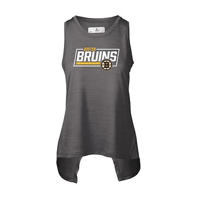 Women's Levelwear Heather Black Boston Bruins Freedom Tank Top