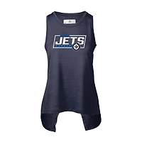 Women's Levelwear Heather Navy Winnipeg Jets Freedom Tank Top