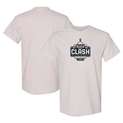 Men's Checkered Flag Cream 2023 Busch Light Class at the Coliseum T-Shirt