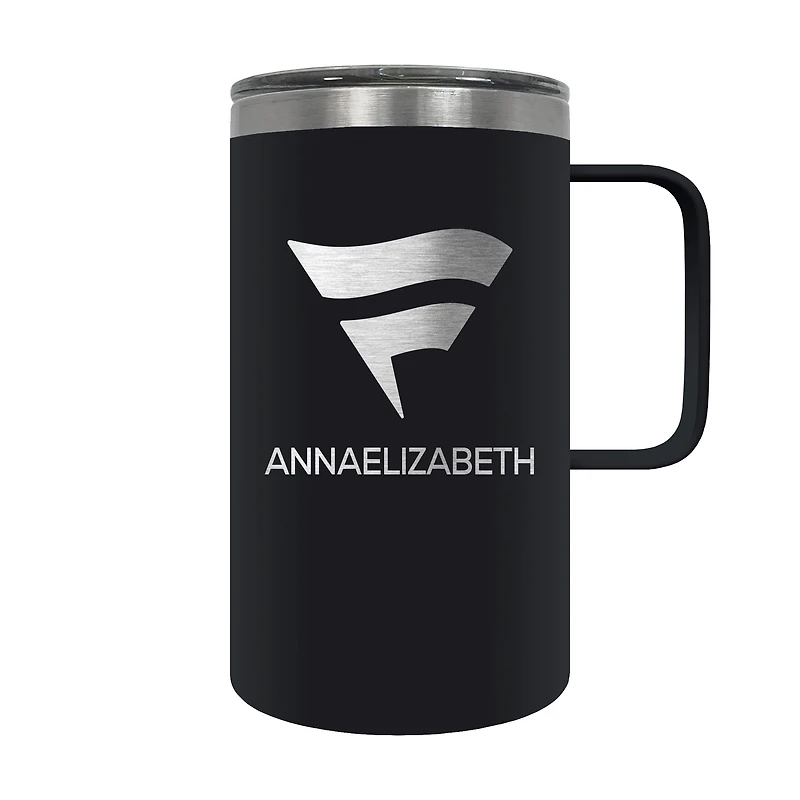 Black Fanatics Corporate 18oz. Personalized Hustle Travel Mug