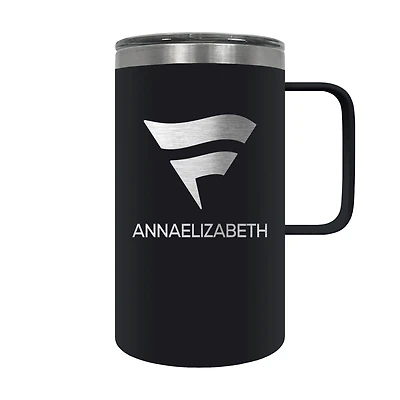 Black Fanatics Corporate 18oz. Personalized Hustle Travel Mug