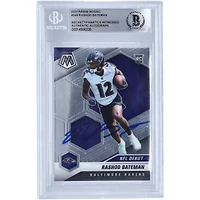 Rashod Bateman Baltimore Ravens Autographed 2021 Panini Mosaic NFL Debut #249 Beckett Fanatics Witnessed Authenticated Rookie Card