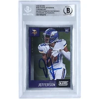 Justin Jefferson Minnesota Vikings Autographed 2020 Panini Score #449 Beckett Fanatics Witnessed Authenticated Rookie Card