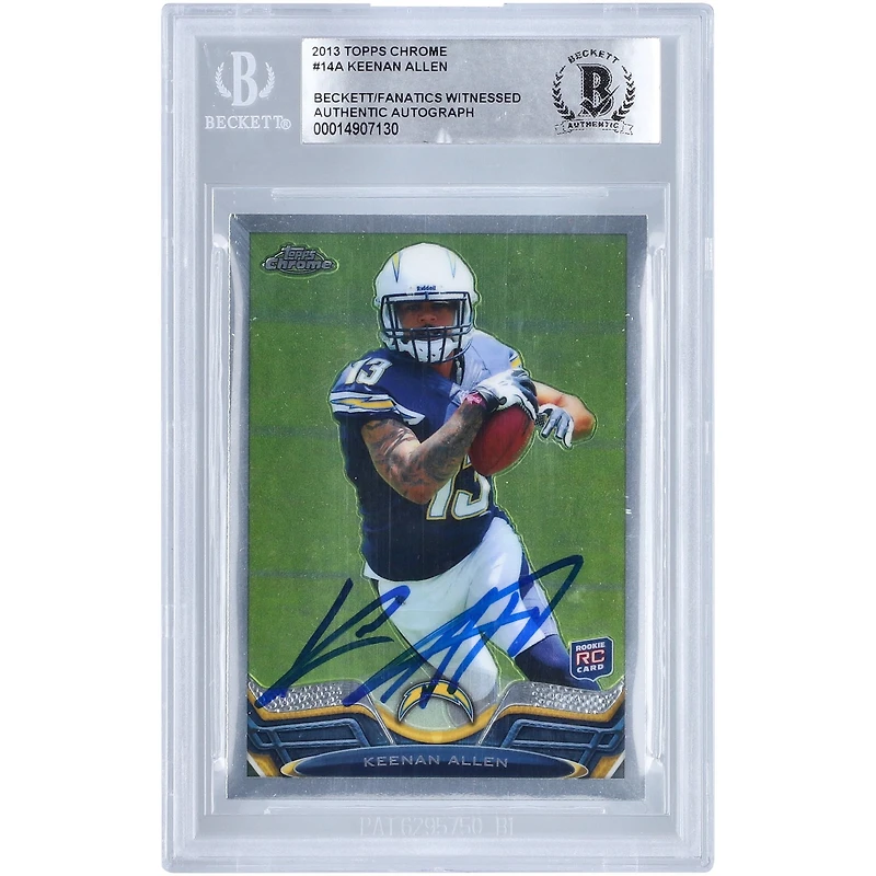 Keenan Allen San Diego Chargers Autographed 2013 Topps Chrome #14 Beckett Fanatics Witnessed Authenticated Rookie Card