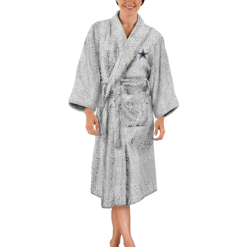 Women's The Northwest Group Gray Dallas Cowboys Sherpa Bathrobe