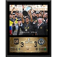 Carlos Vela LAFC 12" x 15" 2022 MLS Cup Champions Sublimated Plaque