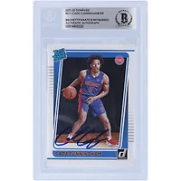 Cade Cunningham Detroit Pistons Autographed 2021-22 Panini Donruss Rated Rookie #211 Beckett Fanatics Witnessed Authenticated Rookie Card