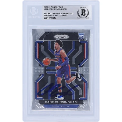 Cade Cunningham Detroit Pistons Autographed 2021-22 Panini Prizm #282 Beckett Fanatics Witnessed Authenticated Rookie Card