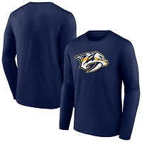 Men's Navy Nashville Predators Primary Logo Team Long Sleeve T-Shirt