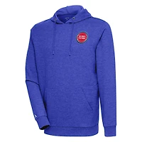 Men's Antigua Heather Blue Detroit Pistons Action Pullover Hoodie