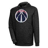 Men's Antigua Heather Black Washington Wizards Action Pullover Hoodie