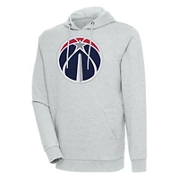 Men's Antigua Heather Gray Washington Wizards Action Pullover Hoodie