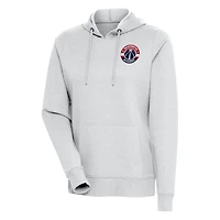 Women's Antigua Heather Gray Washington Wizards Action Pullover Hoodie