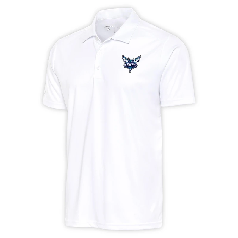 Men's Antigua White Charlotte Hornets Apex Polo