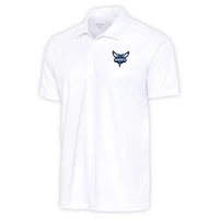 Men's Antigua White Charlotte Hornets Apex Polo
