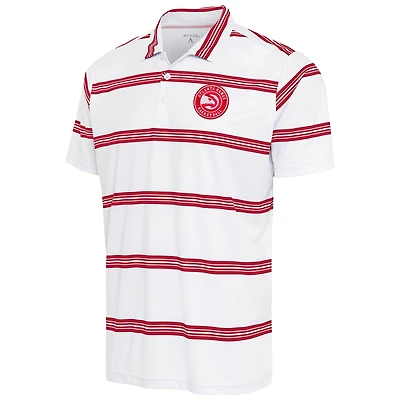 Men's Antigua White/Red Atlanta Hawks Groove Polo