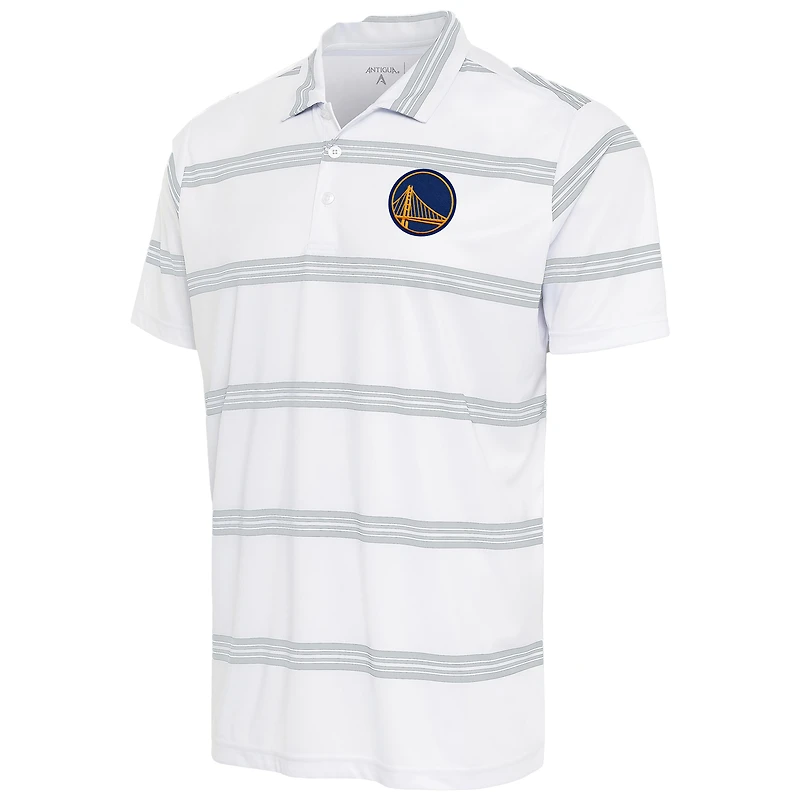 Men's Antigua White/Cream Golden State Warriors Groove Polo