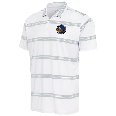 Men's Antigua White/Cream Golden State Warriors Groove Polo