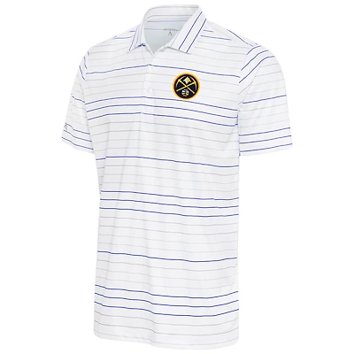 Men's Antigua White/Royal Denver Nuggets Ryder Polo