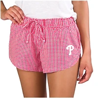 Women's Concepts Sport Red Philadelphia Phillies Tradition Woven Shorts