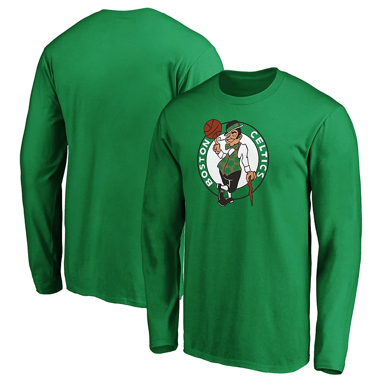 Men's Kelly Green Boston Celtics Primary Team Logo Long Sleeve T-Shirt