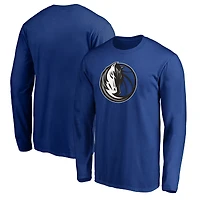 Men's Blue Dallas Mavericks Primary Team Logo Long Sleeve T-Shirt