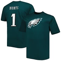 Men's Fanatics Jalen Hurts Midnight Green Philadelphia Eagles Big & Tall Player Name & Number T-Shirt