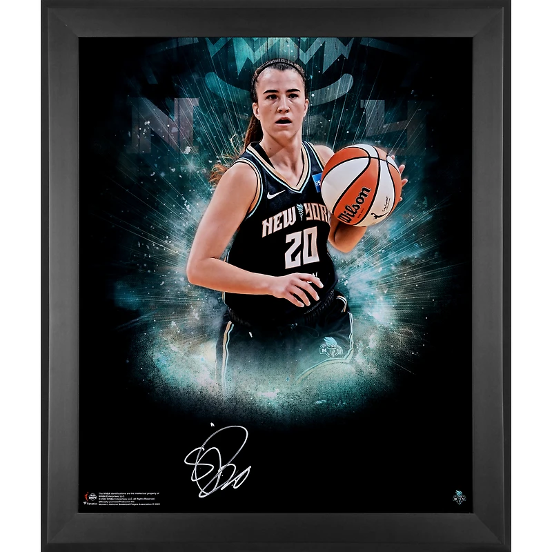 Sabrina Ionesu New York Liberty Autographed Framed 20" x 24" In Focus Photograph