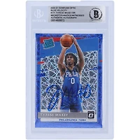 Tyrese Maxey Philadelphia 76ers Autographed 2020-21 Panini Donruss Optic Blue Velocity #171 Beckett Fanatics Witnessed Authenticated Rookie Card