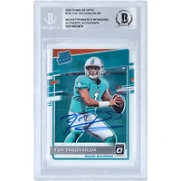 Tua Tagovailoa Miami Dolphins Autographed 2020 Panini Donruss Optic Rated Rookie #152 Beckett Fanatics Witnessed Authenticated Rookie Card