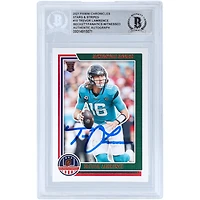 Trevor Lawrence Jacksonville Jaguars Autographed 2021 Panini Chronicles Stars and Stripes #STS-TLR Beckett Fanatics Witnessed Authenticated Rookie Card
