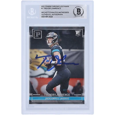 Trevor Lawrence Jacksonville Jaguars Autographed 2021 Panini Chronicles #PA-1 Beckett Fanatics Witnessed Authenticated Rookie Card