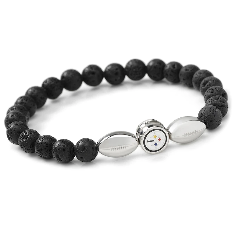 Pittsburgh Steelers Team Logo Beaded Bracelet