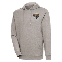 Men's Antigua Oatmeal Jacksonville Jaguars Action Lightweight Pullover Hoodie