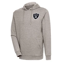 Men's Antigua Oatmeal Las Vegas Raiders Action Lightweight Pullover Hoodie