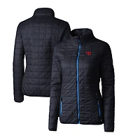 Women's Cutter & Buck Navy Dayton Flyers Rainier Eco Insulated Puffer Full-Zip Jacket