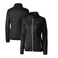 Women's Cutter & Buck Black Florida A&M Rattlers Rainier Eco Insulated Puffer Full-Zip Jacket