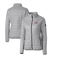 Women's Cutter & Buck Gray Louisiana Ragin' Cajuns Rainier Eco Insulated Puffer Full-Zip Jacket