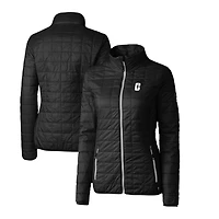 Women's Cutter & Buck Black Charlotte 49ers Rainier Eco Insulated Puffer Full-Zip Jacket