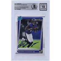 Panini America Rashod Bateman Baltimore Ravens Autographed 2021 Panini Donruss #265 Beckett Fanatics Witnessed Authenticated 10 Rookie Card