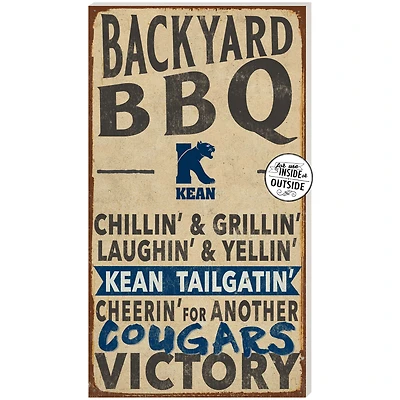 Kean University Cougars 11'' x 20'' Indoor/Outdoor BBQ Sign