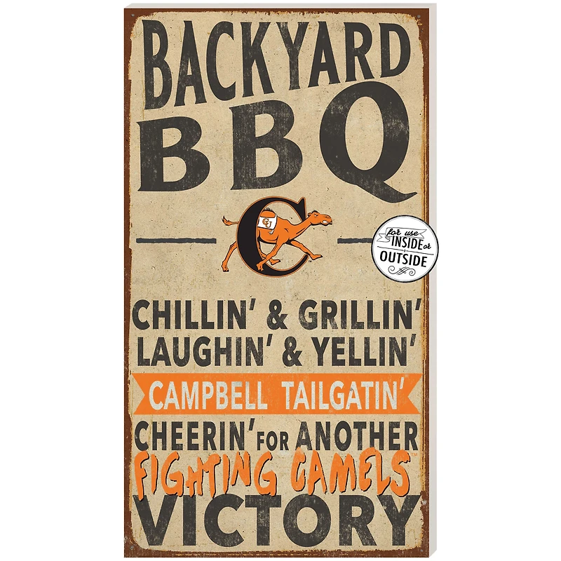 Campbell Fighting Camels 11'' x 20'' Indoor/Outdoor BBQ Sign