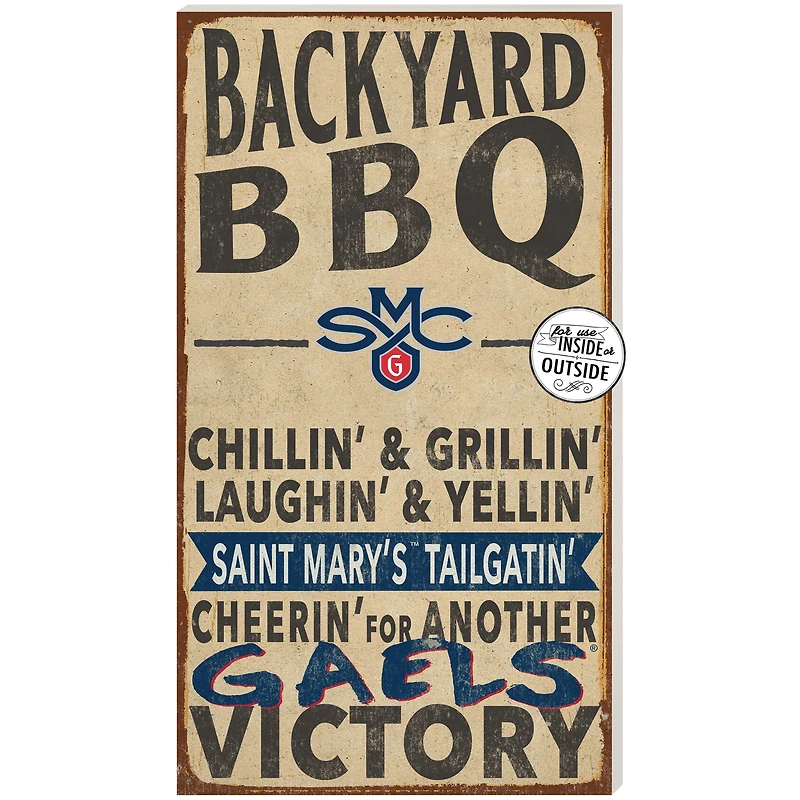 Saint Mary's Gaels 11'' x 20'' Indoor/Outdoor BBQ Sign
