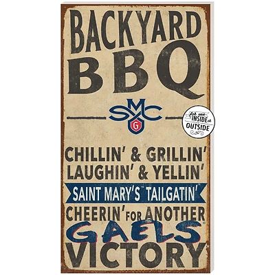 Saint Mary's Gaels 11'' x 20'' Indoor/Outdoor BBQ Sign