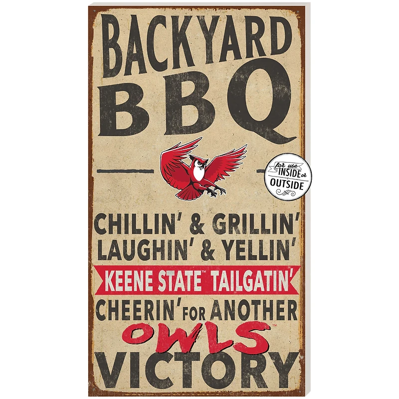 Keene State Owls 11'' x 20'' Indoor/Outdoor BBQ Sign