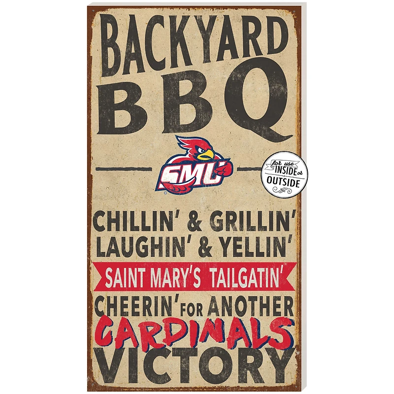St. Mary's Cardinals 11'' x 20'' Indoor/Outdoor BBQ Sign