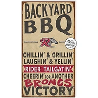 Rider Broncs 11'' x 20'' Indoor/Outdoor BBQ Sign