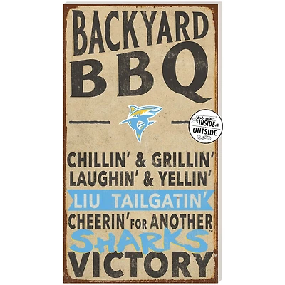 LIU Sharks 11'' x 20'' Indoor/Outdoor BBQ Sign