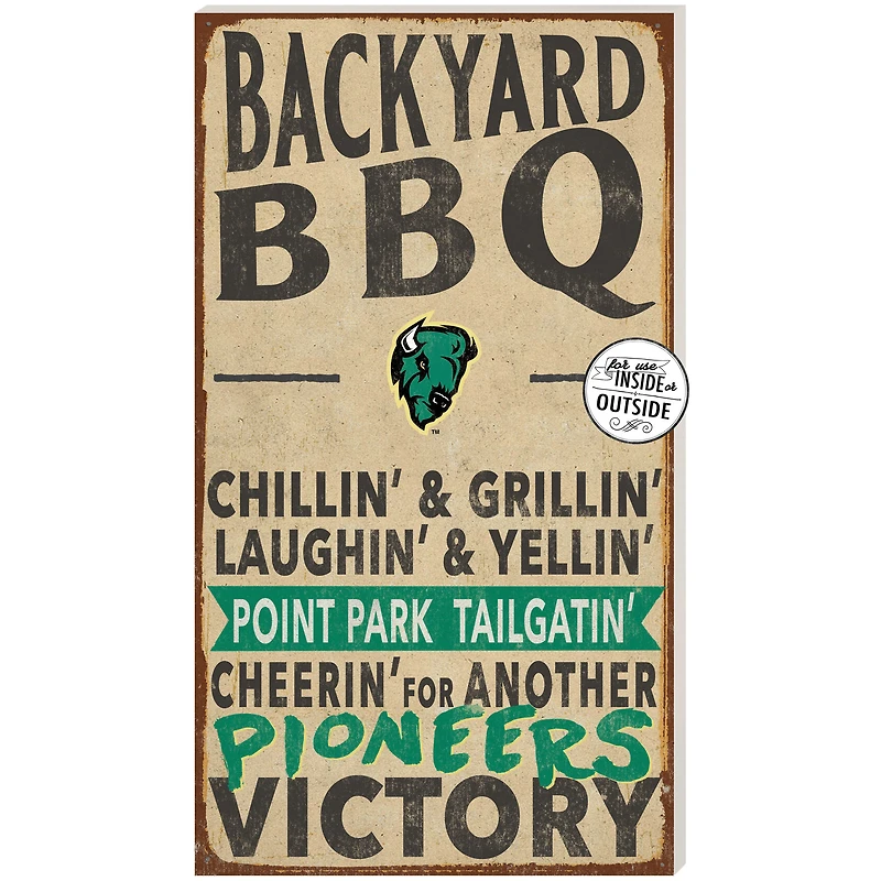 Point Park Pioneers 11'' x 20'' Indoor/Outdoor BBQ Sign
