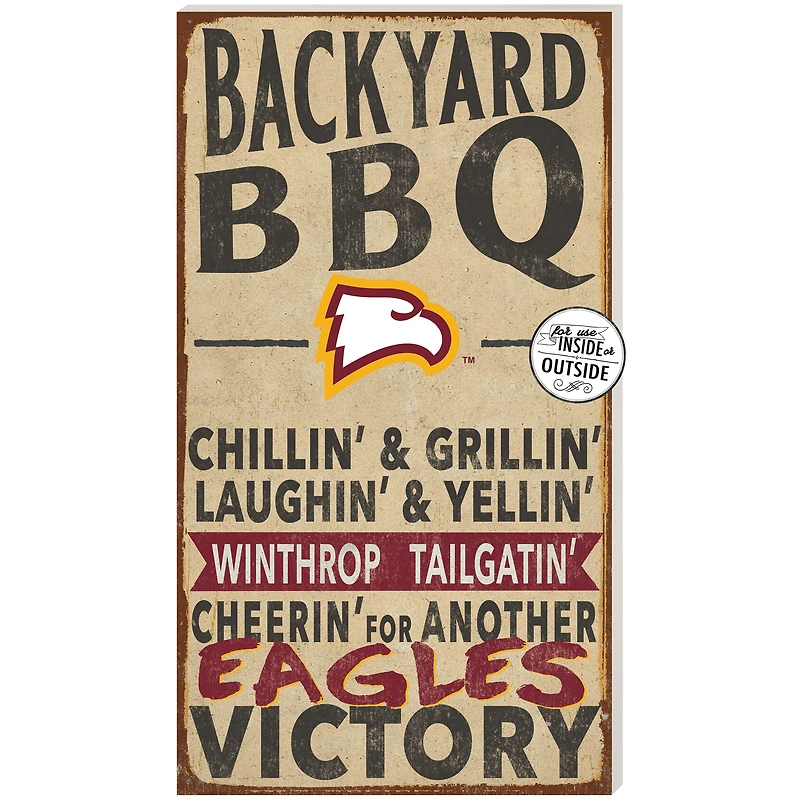Winthrop Eagles 11'' x 20'' Indoor/Outdoor BBQ Sign